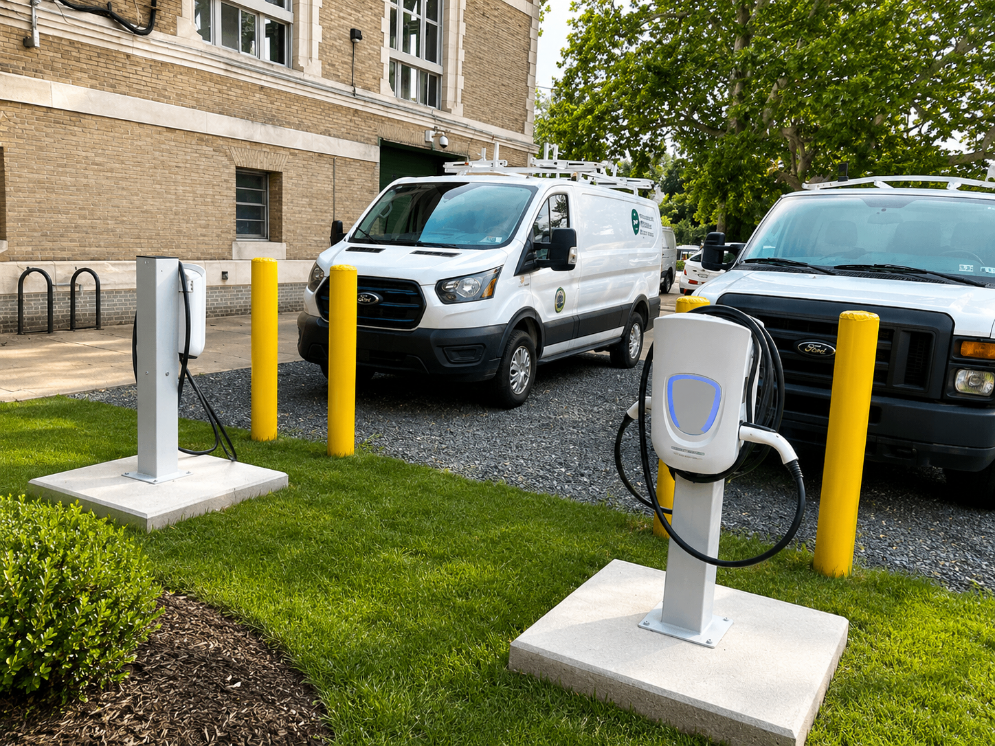 Municipal refuse fleet charging