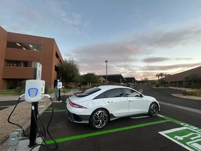 Arizona State University campus with PositivEnergy Level 2 EV charging infrastructure