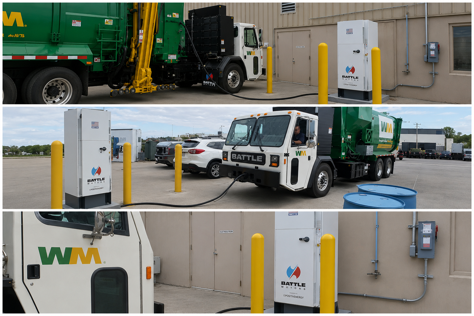 Waste Management electric refuse fleet with PositivEnergy charging infrastructure