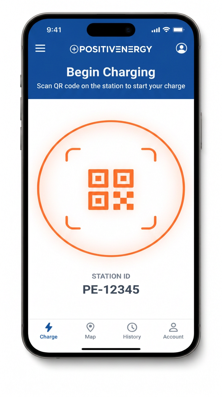 Begin Charging screen