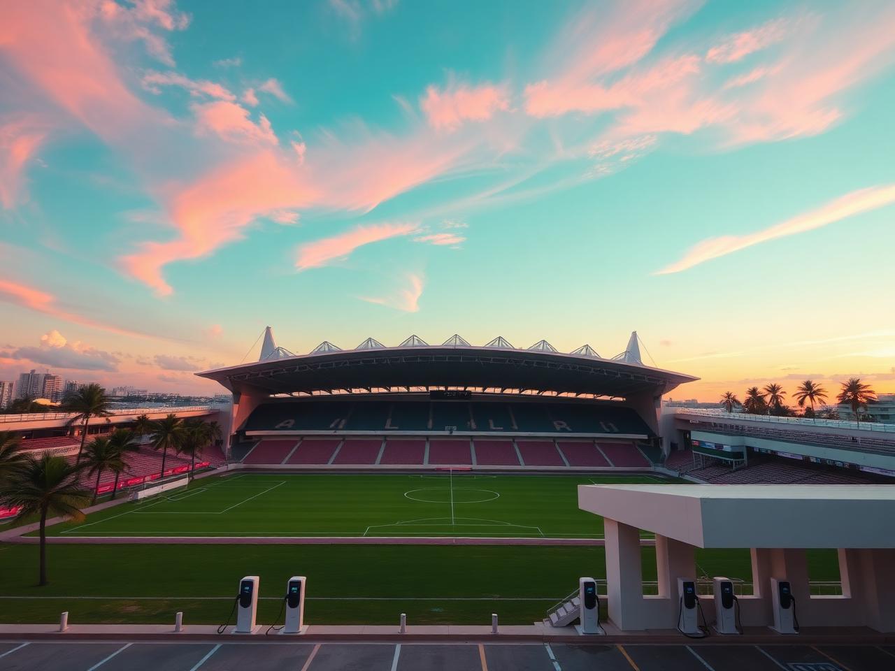 Inter Miami CF stadium with PositivEnergy energy storage infrastructure
